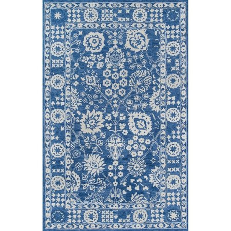 MOMENI Indian Hand Tufted Area Rug, Blue - 9 ft. 6 in. x 13 ft. 6 in. COSETCOS-3BLU96D6